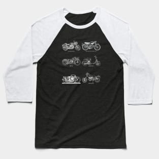 Vintage Motorbikes Baseball T-Shirt